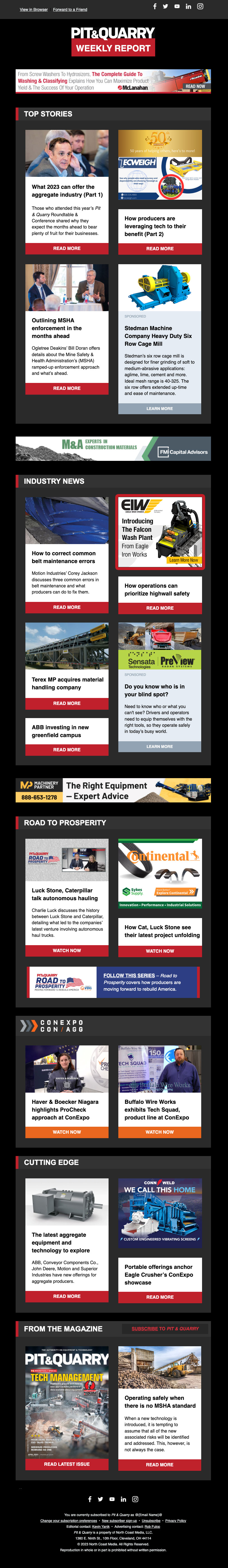 Weekly Report E-Newsletter