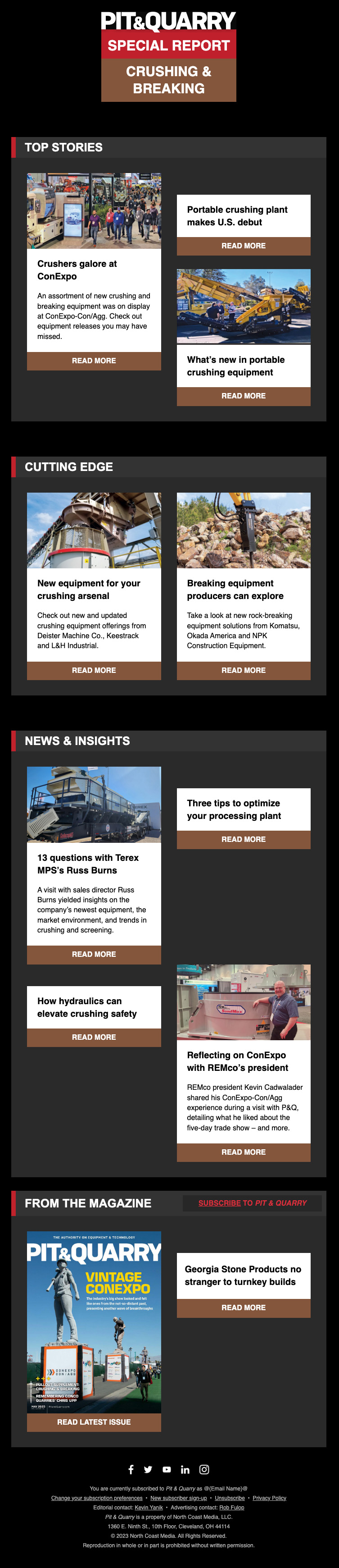 Focused Equipment E-Newsletter