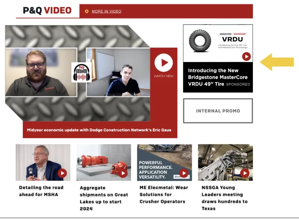 Pit & Quarry sponsored video spot