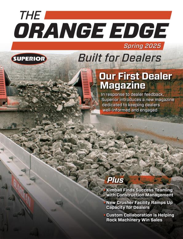 Cover of The Orange Edge, a custom dealer magazine produced for Superior